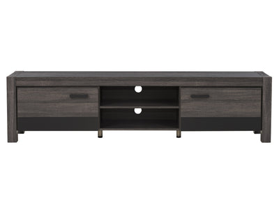 distressed carbon grey black duotone Modern TV Stand with Doors for TVs up to 95" Joliet Collection product image by CorLiving#color_distressed-carbon-grey-black-duotone