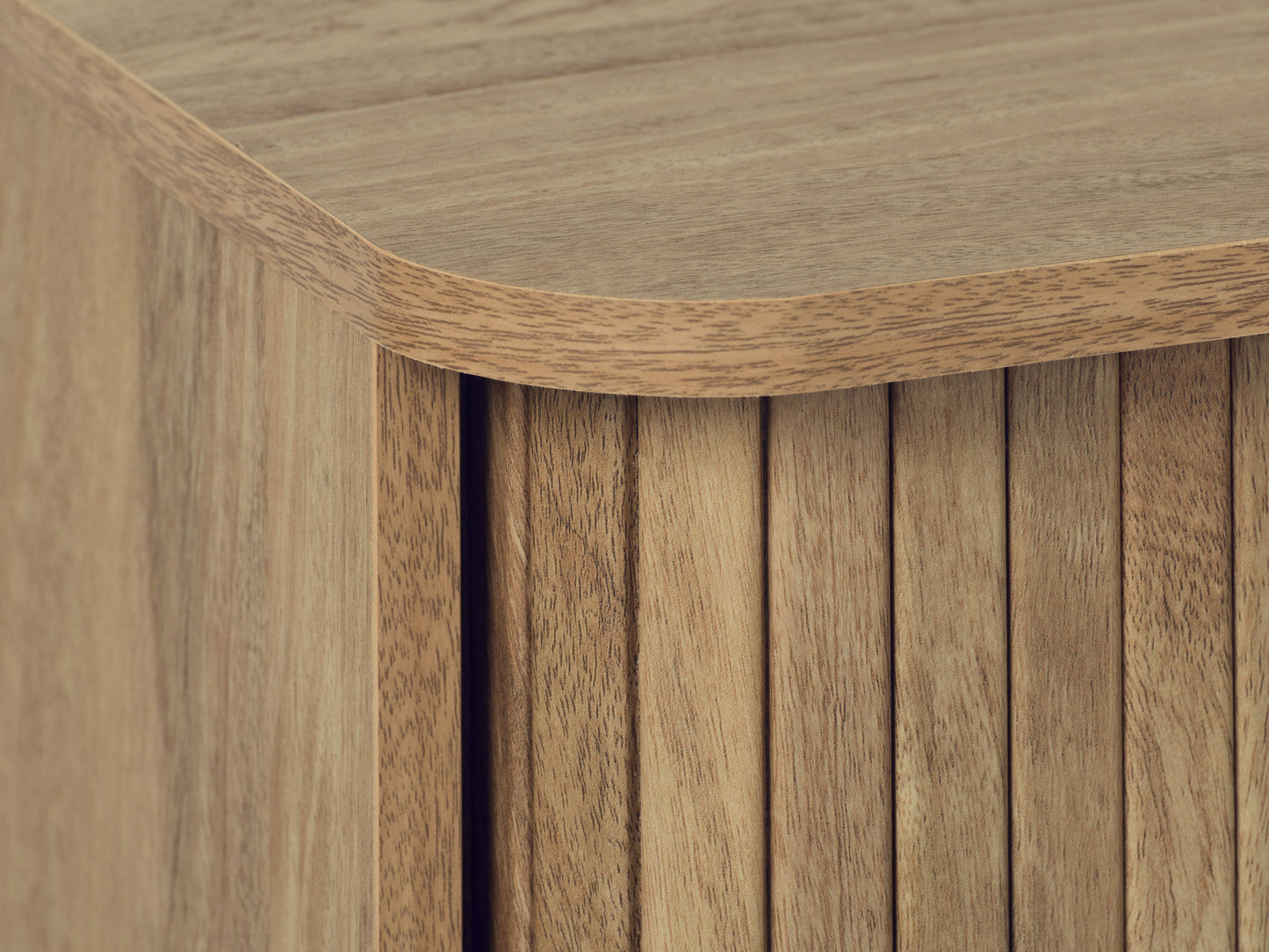 Dark wood TV stand with sleek metal legs, featuring two spacious cabinets with textured doors and open shelving for media devices, perfect for modern living rooms.