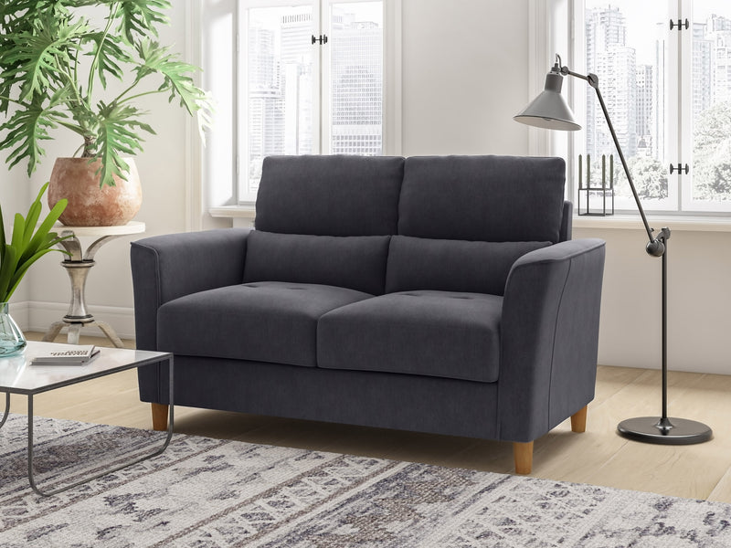 dark grey 2 Seater Sofa Loveseat Caroline Collection lifestyle scene by CorLiving