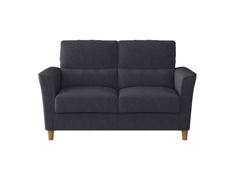 dark grey 2 Seater Loveseat and Chair Set, 2 piece Caroline Collection detail image by CorLiving