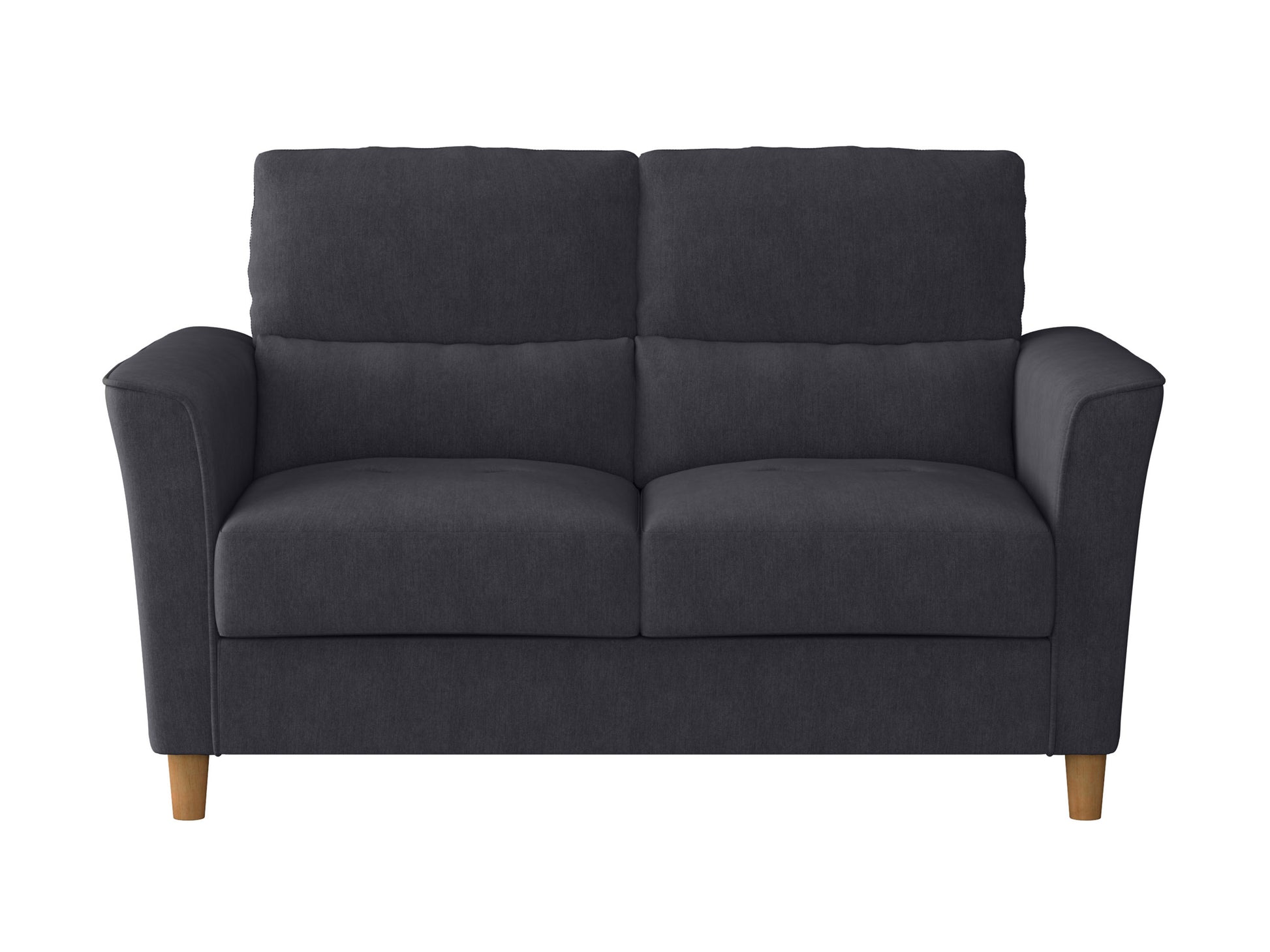Modern 3-piece living room sofa set with beige upholstery, wooden legs, and tufted cushions. Includes a sofa, loveseat, and armchair, perfect for contemporary home decor.