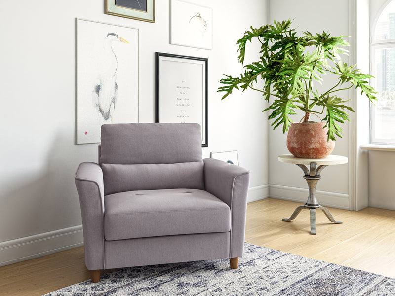 light grey Chair and a Half Caroline Collection lifestyle scene by CorLiving