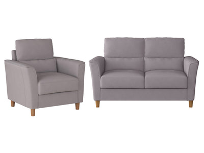 light grey 2 Seater Loveseat and Chair Set, 2 piece Caroline Collection product image by CorLiving#color_light-grey