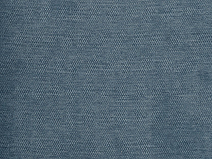 Gray fabric ottoman with tufted top, soft texture, and wooden legs, ideal for living room or bedroom decor.
