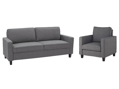 grey Sofa and Chair Set, 2 piece Georgia Collection product image by CorLiving#color_georgia-grey