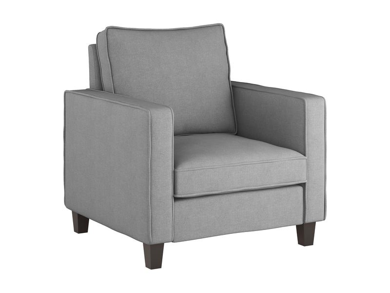 light grey Mid-Century Modern Armchair Georgia Collection product image by CorLiving
