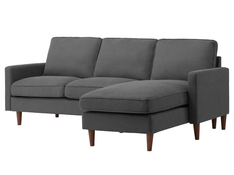 grey Reversible Sectional Sofa Lena Collection product image by CorLiving