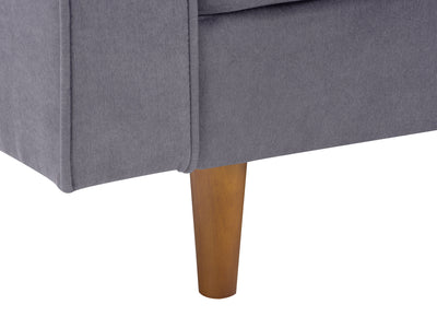 grey Mid-Century Modern Accent Chair Mulberry Collection detail image by CorLiving#color_mulberry-grey