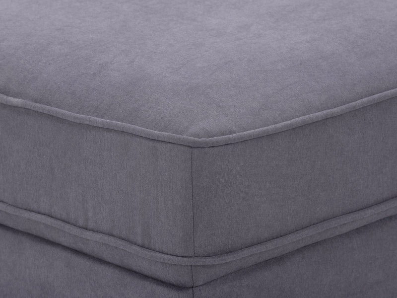 grey Mid-Century Modern Ottoman Mulberry Collection detail image by CorLiving