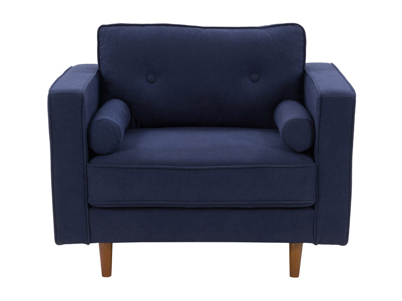 navy blue Mid-Century Modern Accent Chair Mulberry Collection product image by CorLiving