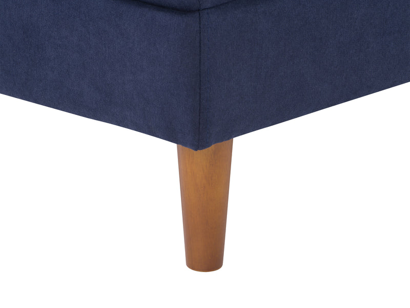 navy blue Mid-Century Modern Ottoman Mulberry Collection detail image by CorLiving