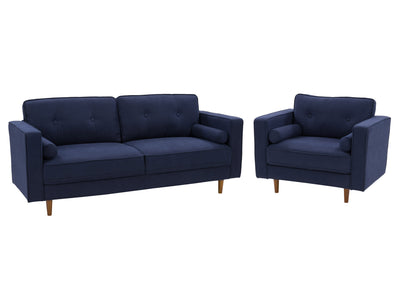 navy blue Sofa and Chair Set, 2 piece Mulberry Collection product image by CorLiving#color_navy-blue