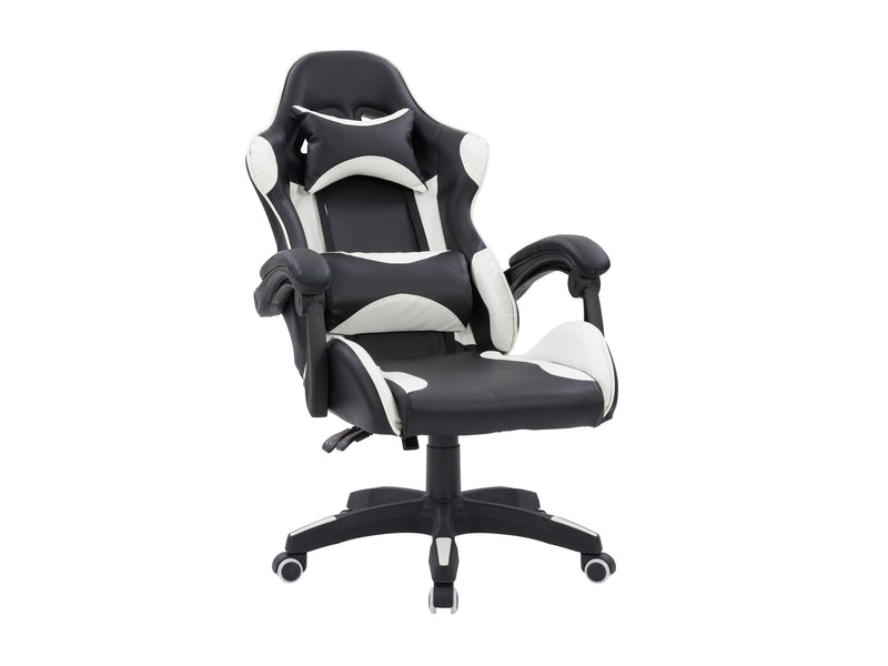 black and white Reclining Gaming Chair Ravagers Collection product image by CorLiving