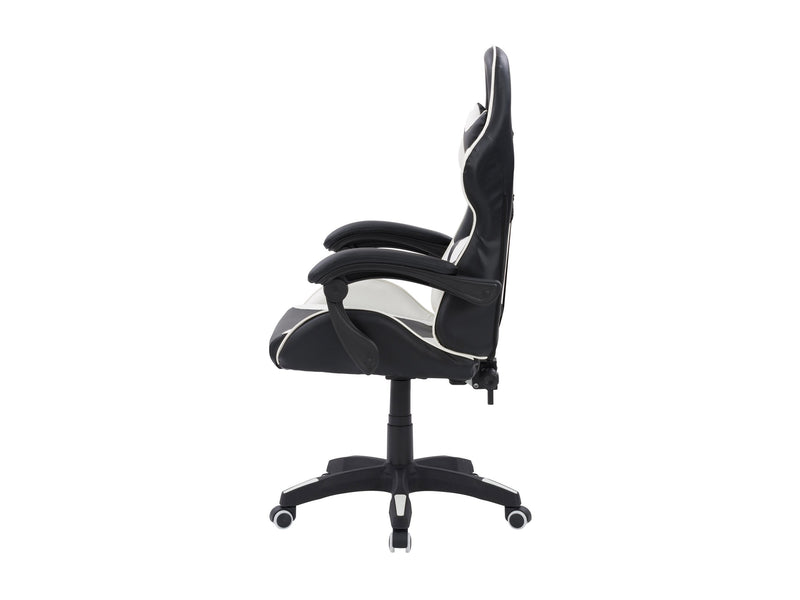black and white Reclining Gaming Chair Ravagers Collection product image by CorLiving