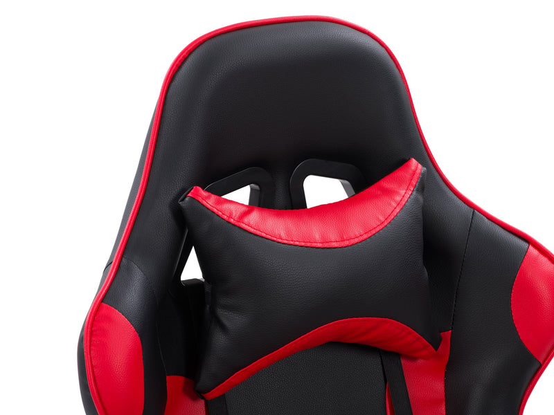 black and red Reclining Gaming Chair Ravagers Collection detail image by CorLiving