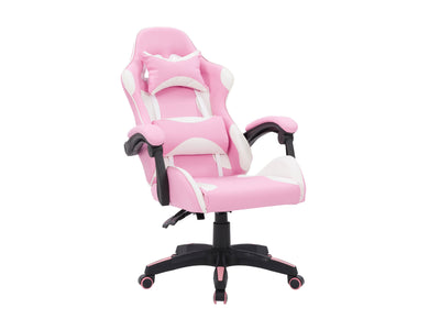pink and white Reclining Gaming Chair Ravagers Collection product image by CorLiving#color_pink-and-white