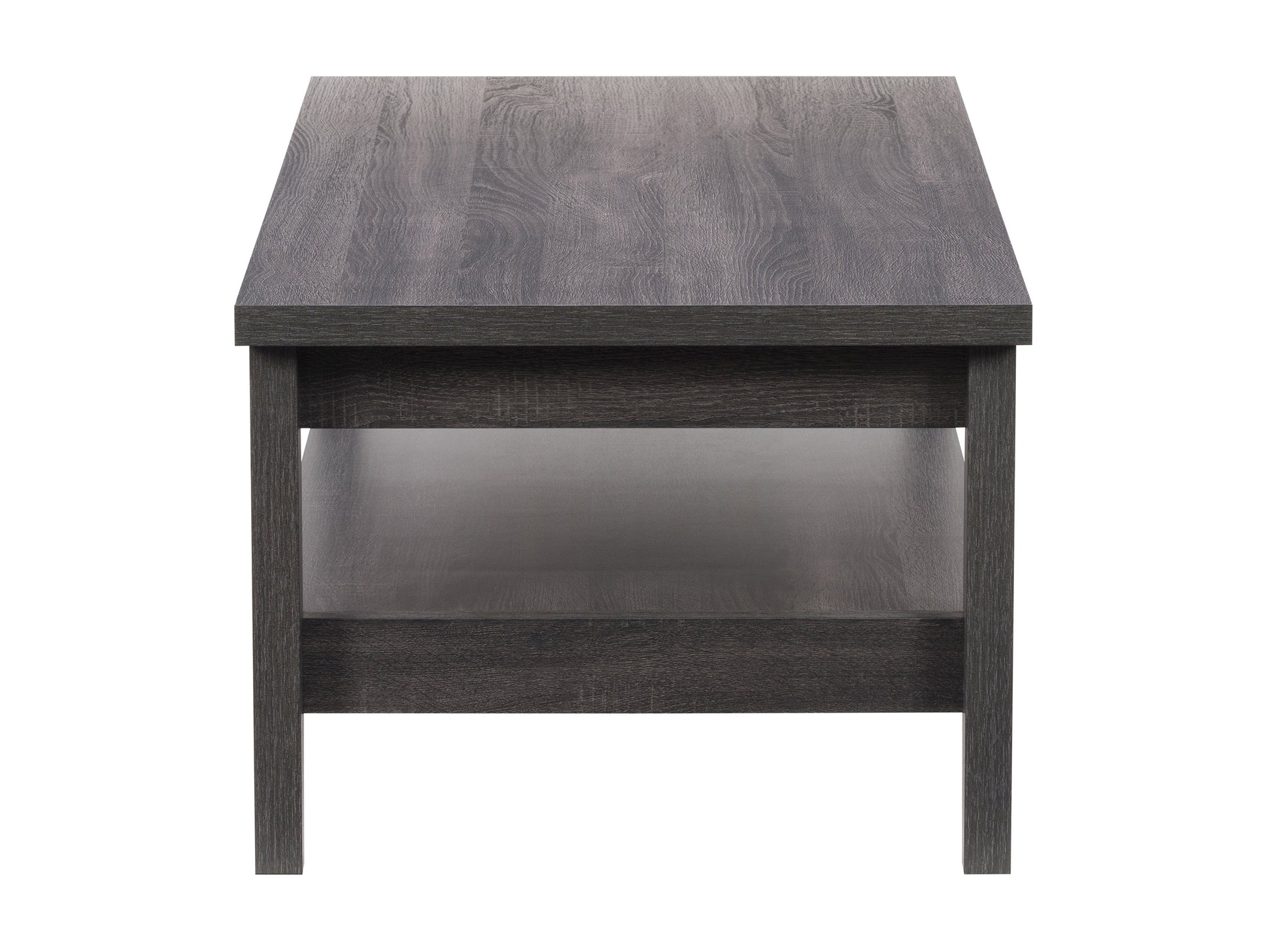 Mid-century modern coffee table with walnut finish, sleek tapered legs, and a smooth rectangular top. Perfect for living rooms, this stylish piece combines functionality with a minimalist design.