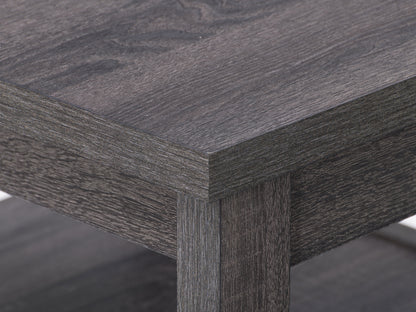 Modern square side table with natural wood finish, sleek metal frame, and minimalist design; perfect for contemporary living rooms or bedrooms.