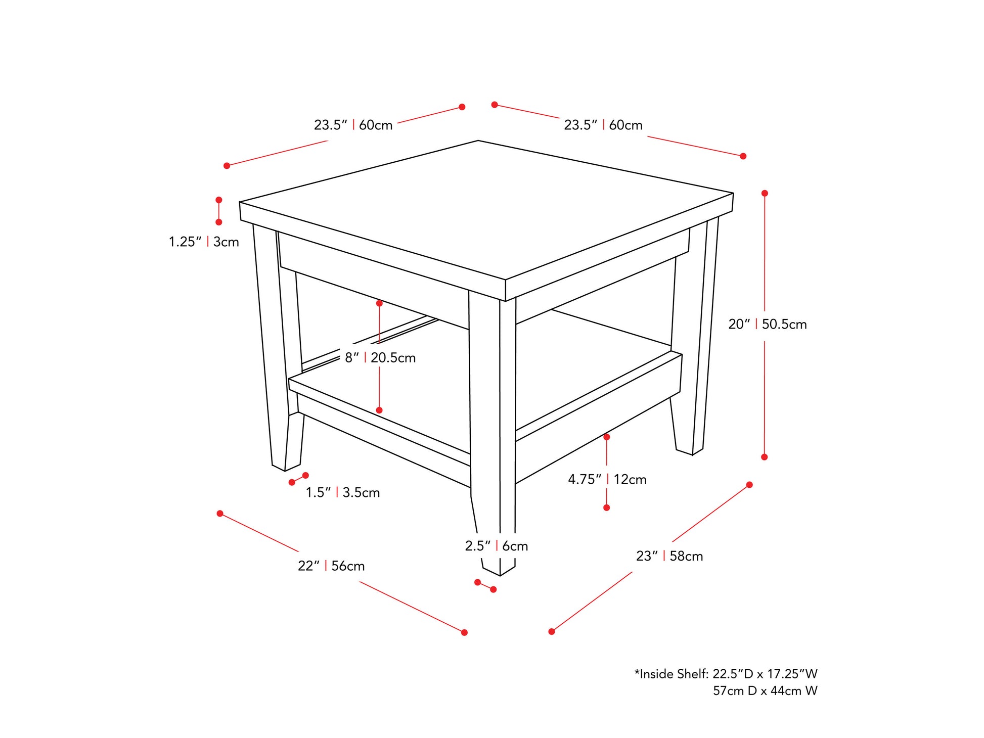 White square side table with wooden legs, featuring a sleek, minimalist design and smooth finish. Ideal for modern living rooms or bedrooms, this table offers both style and functionality.