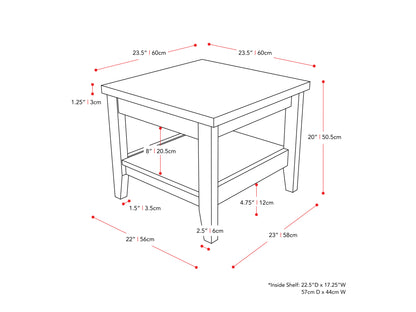 White square side table with wooden legs, featuring a sleek, minimalist design and smooth finish. Ideal for modern living rooms or bedrooms, this table offers both style and functionality.