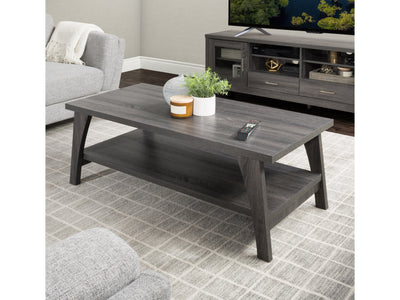 dark grey Two Tier Coffee Table Hollywood Collection lifestyle scene by CorLiving#color_dark-grey