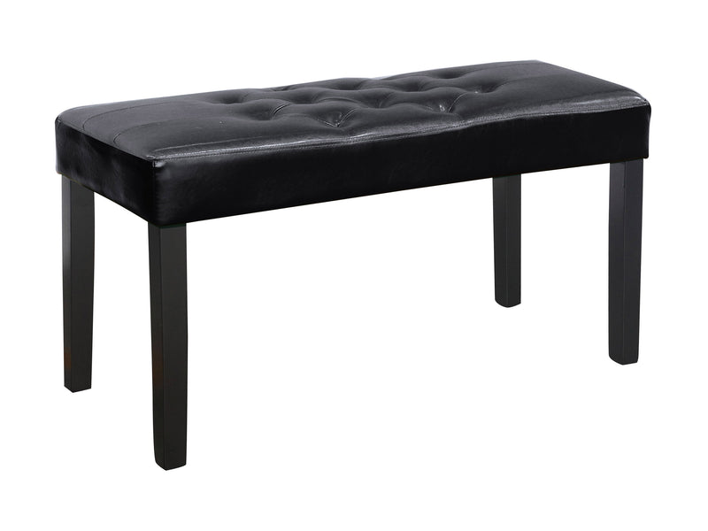 black Upholstered Bench Fresno Collection product image by CorLiving
