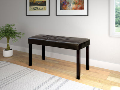 brown Entryway Bench Fresno Collection lifestyle scene by CorLiving#color_fresno-brown