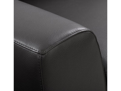 black Faux Leather Accent Chair London Collection detail image by CorLiving#color_london-black