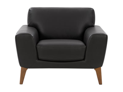 black Faux Leather Accent Chair London Collection product image by CorLiving#color_london-black