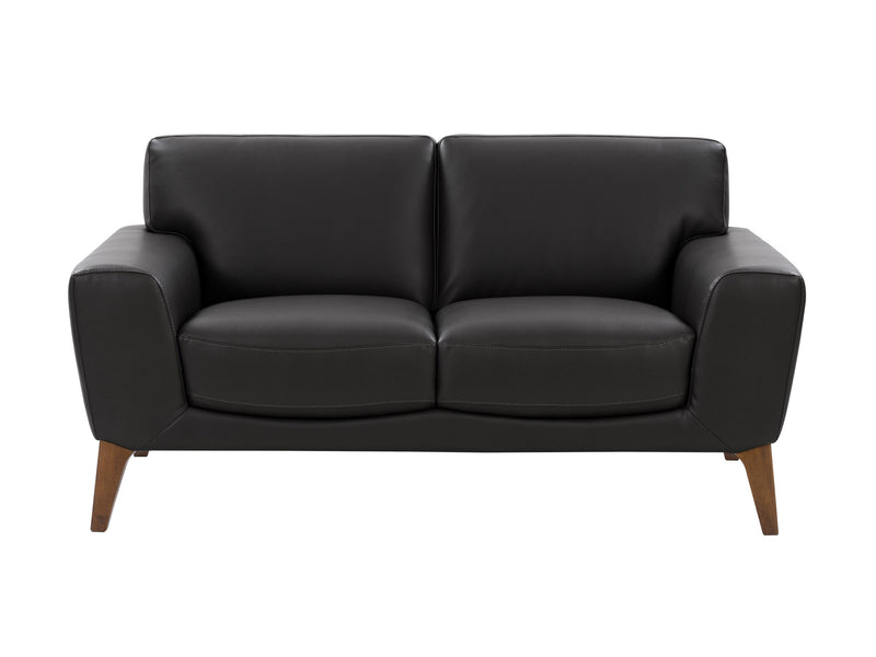 black Faux Leather Loveseat London Collection product image by CorLiving