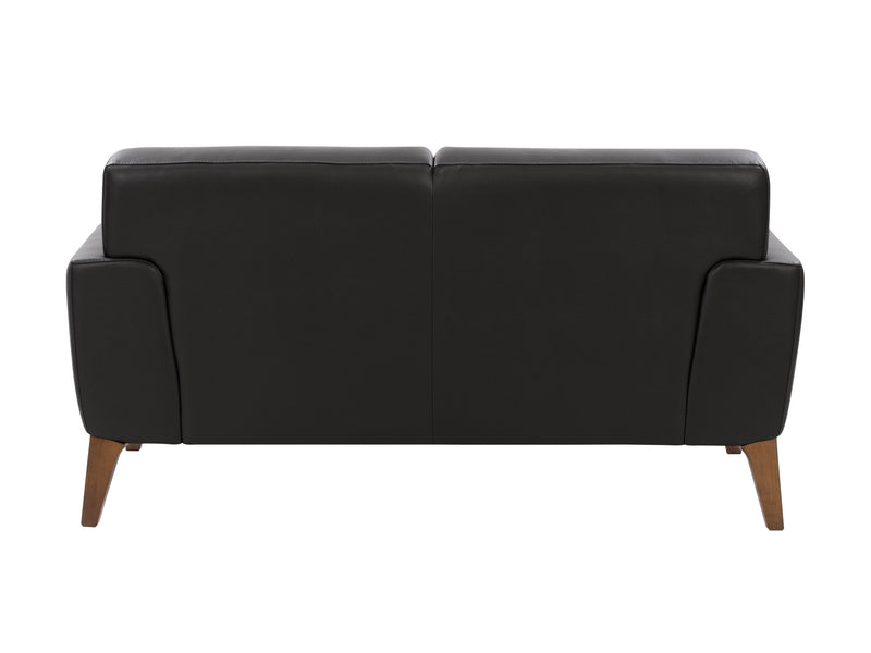 black Faux Leather Loveseat London Collection product image by CorLiving
