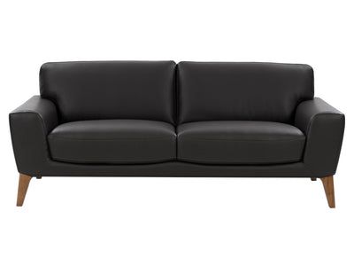 black Faux Leather Sofa London Collection product image by CorLiving#color_black