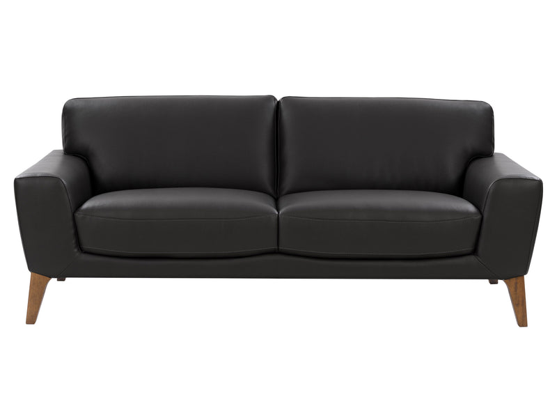 black Faux Leather Sofa London Collection product image by CorLiving