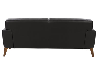 black Faux Leather Sofa London Collection product image by CorLiving#color_black