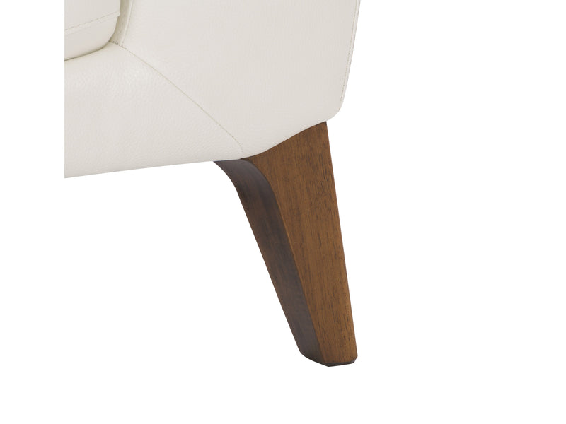 white Faux Leather Accent Chair London Collection detail image by CorLiving