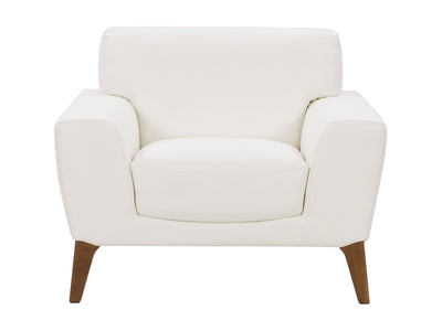 white Faux Leather Accent Chair London Collection product image by CorLiving#color_london-white