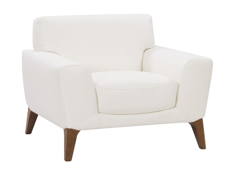 white Faux Leather Accent Chair London Collection product image by CorLiving