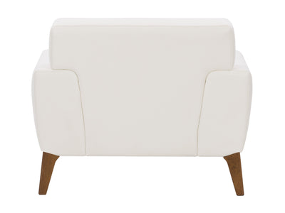 white Faux Leather Accent Chair London Collection product image by CorLiving#color_london-white