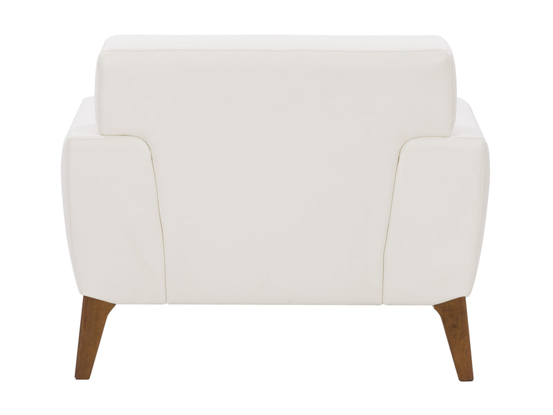 white Faux Leather Accent Chair London Collection product image by CorLiving