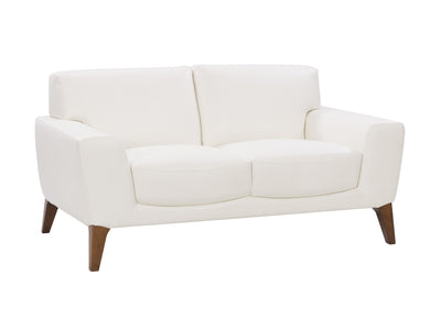 white Faux Leather Loveseat London Collection product image by CorLiving#color_white