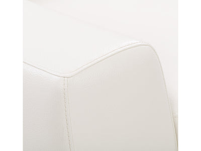 white Faux Leather Sofa London Collection detail image by CorLiving#color_white