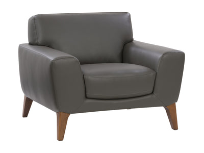 grey Faux Leather Accent Chair London Collection product image by CorLiving#color_london-grey