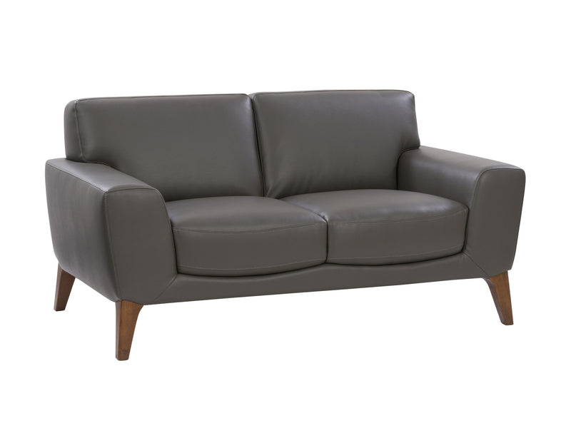 grey Faux Leather Loveseat London Collection product image by CorLiving
