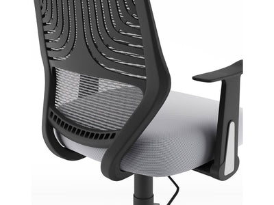 grey Mesh Office Chair Avery Collection detail image by CorLiving#color_grey