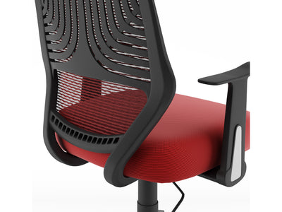 red Mesh Office Chair Avery Collection detail image by CorLiving#color_red