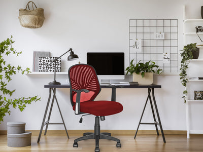 red Mesh Office Chair Avery Collection lifestyle scene by CorLiving#color_red