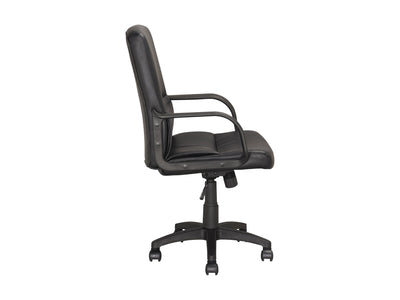black Upholstered Office Chair Roy Collection product image by CorLiving#color_black