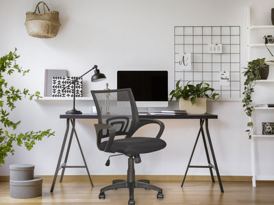 black Mesh Back Office Chair Jaxon Collection lifestyle scene by CorLiving#color_black