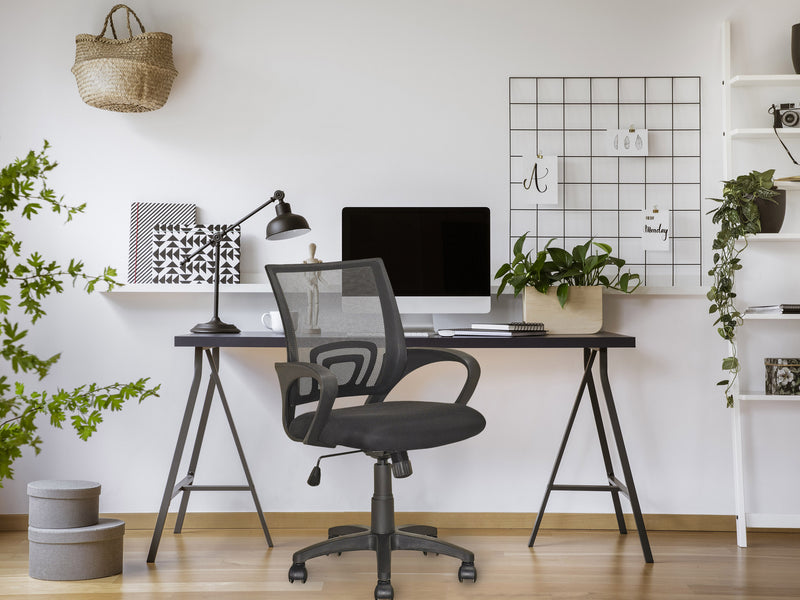black Mesh Back Office Chair Jaxon Collection lifestyle scene by CorLiving