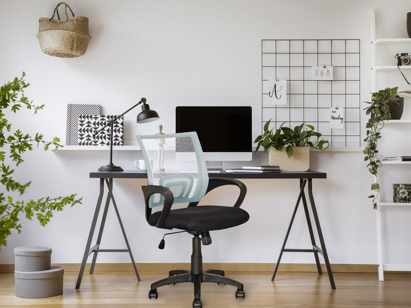 white Mesh Back Office Chair Jaxon Collection lifestyle scene by CorLiving